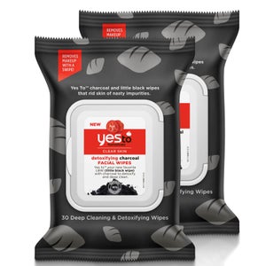 yes to Tomatoes Clear Skin Detoxifying Charcoal Facial Wipes (Pack of 2) (Worth £9.98)