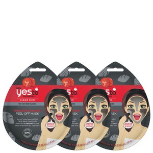 yes to Tomatoes Detoxifying Charcoal Single Use Peel-Off Mask (Pack of 3)