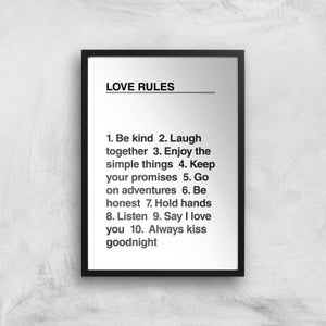 Love Rules Giclée Art Print