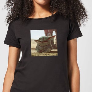 Camiseta The Mandalorian Baby Yoda - Mujer - Negro