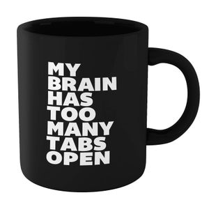The Motivated Type My Brain Has Too Many Tabs Open Mug - Black