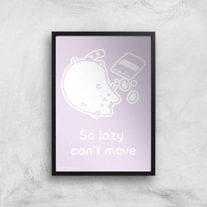 Pusheen So Lazy Can't Move Giclee Art Print