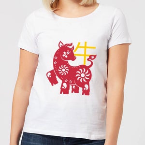 Chinese Zodiac Ox Women's T-Shirt - White