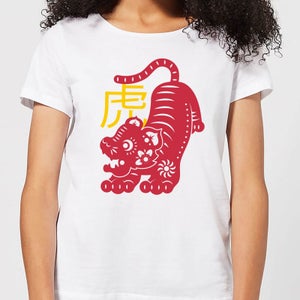 Chinese Zodiac Tiger Women's T-Shirt - White
