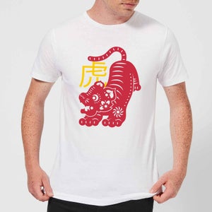 Chinese Zodiac Tiger Men's T-Shirt - White