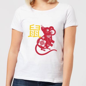 Chinese Zodiac Rat Women's T-Shirt - White