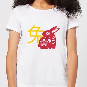 Chinese Zodiac Rabbit Women's T-Shirt - White