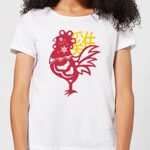 Chinese Zodiac Rooster Women's T-Shirt - White