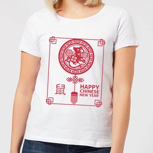 Happy Chinese New Year Red Women's T-Shirt - White