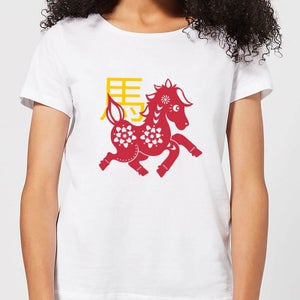 Chinese Zodiac Horse Women's T-Shirt - White