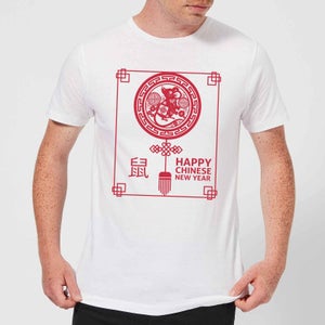 Happy Chinese New Year Red Men's T-Shirt - White