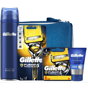 Gillette Fusion5 ProShield Kit with Washbag - 6 Blades