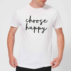The Motivated Type Choose Happy Men's T-Shirt - White