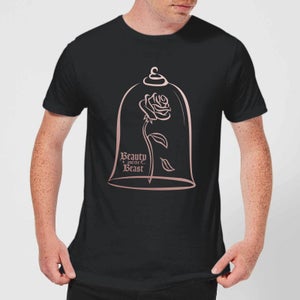 Camiseta para hombre Beauty and The Beast Rose Gold de Disney - Negro