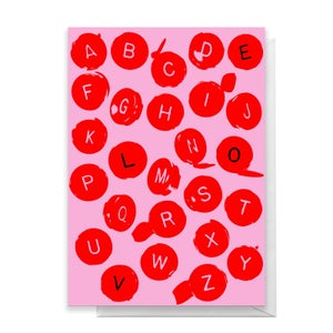 Love Alphabet Greetings Card