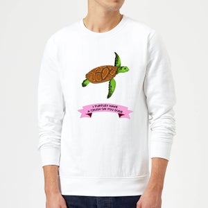 I Turtley Have A Crush On You Dude Sweatshirt - White