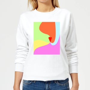 Rainbow Love Swirl Women's Sweatshirt - White