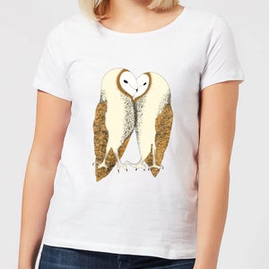 Nuzzling Barn Owls Women's T-Shirt - White