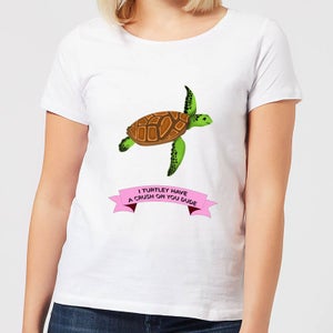 I Turtley Have A Crush On You Dude Women's T-Shirt - White