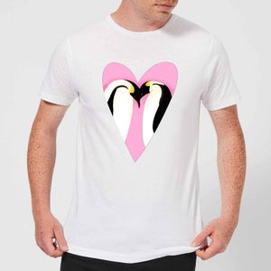 Love Heart Penguins Men's T-Shirt - White