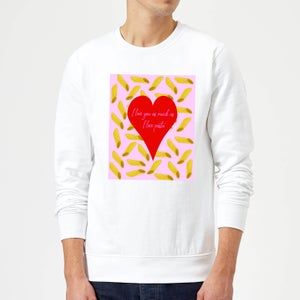 I Love You As Much As I Love Pasta Sweatshirt - White