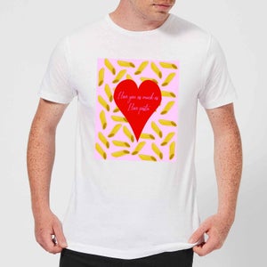 I Love You As Much As I Love Pasta Men's T-Shirt - White