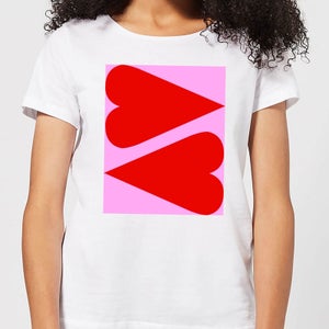 Giant Red Hearts Women's T-Shirt - White