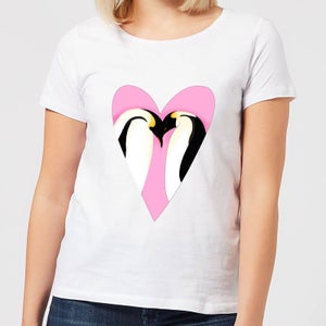 Love Heart Penguins Women's T-Shirt - White