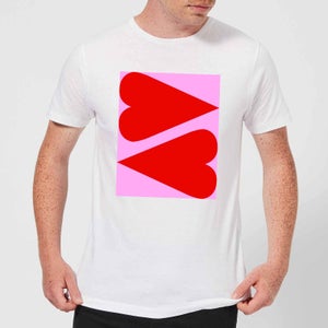 Giant Red Hearts Men's T-Shirt - White