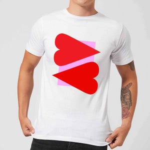 Red Hearts Men's T-Shirt - White