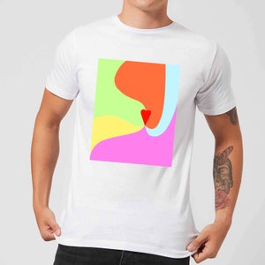 Rainbow Love Swirl Men's T-Shirt - White