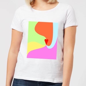 Rainbow Love Swirl Women's T-Shirt - White