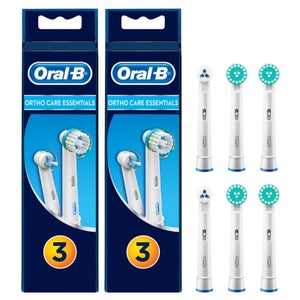 Oral-B Ortho Care Essentials Replacement Toothbrush Heads (Pack of 6)' Care Essentials Opzetborstels, Verpakking 6-Pak