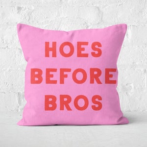 Hoes Before Bros Square Cushion