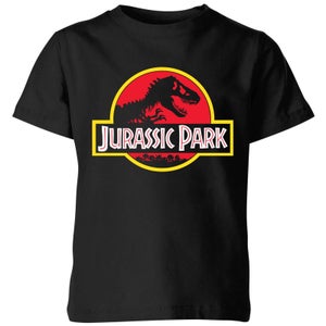 Camiseta Classic Jurassic Park Logo para niños - Negro