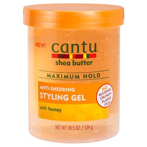 Cantu Shea Butter Maximum Hold Anti-Shedding Styling Gel with Honey 18.5 oz