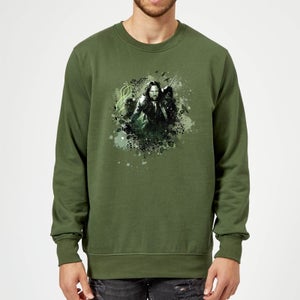 The Lord Of The Rings Aragorn Colour Splash Sweatshirt - Forest Green