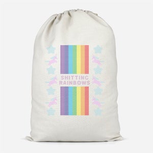 Shitting Rainbows Cotton Storage Bag