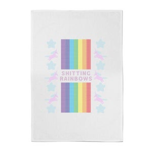 Shitting Rainbows Cotton Tea Towel
