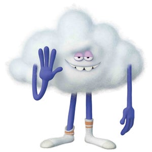 Trolls World Tour Cloud Guy Mini Sized Kartonnen Uitknipsel