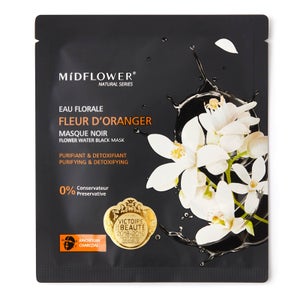MiDFLOWER Masque noir Binchotan à l'Eau Florale de Fleur d'Oranger