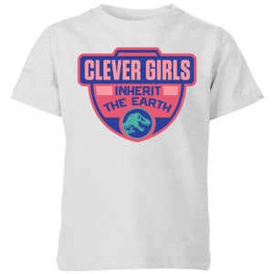 Jurassic Park Clever Girls Inherit The Earth Kids' T-Shirt - Grey