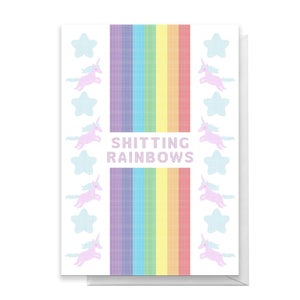 Shitting Rainbows Greetings Card