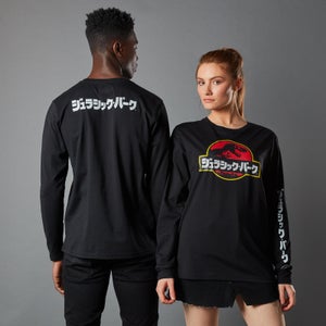 T-shirt Jurassic Park Primal Kanji Long Sleeved - Noir - Unisexe