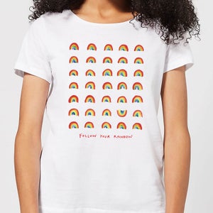 Poet and Painter Follow Your Rainbow Women's T-Shirt - White