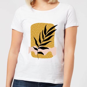 Geometric Branch Women's T-Shirt - White