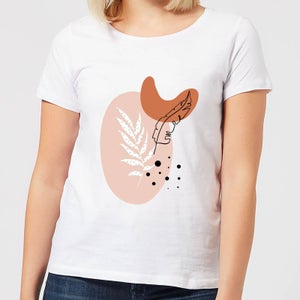 Abstract Branch And Leaf Women's T-Shirt - White