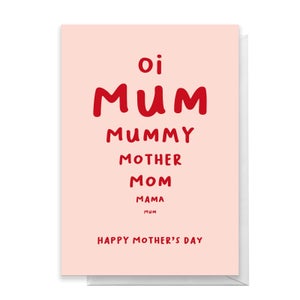 Mum Variants Greetings Card