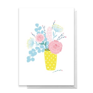 Flowers In Vase Greetings Card