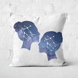 Cosmic Gemini Square Cushion